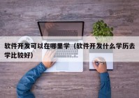 软件开发可以在哪里学（软件开发什么学历去学比较好）