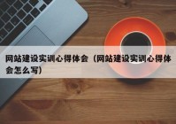 网站建设实训心得体会（网站建设实训心得体会怎么写）