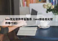 seo优化软件平台推荐（seo排名优化软件哪个好）