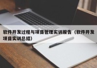 软件开发过程与项目管理实训报告（软件开发项目实训总结）