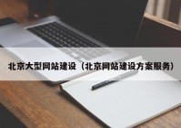 北京大型网站建设（北京网站建设方案服务）