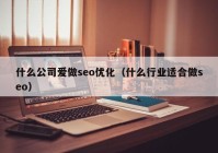 什么公司爱做seo优化（什么行业适合做seo）