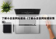 了解小企业网站建设（了解小企业网站建设情况）