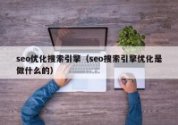 seo优化搜索引擎（seo搜索引擎优化是做什么的）