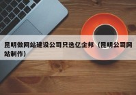 昆明做网站建设公司只选亿企邦（昆明公司网站制作）