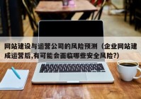 网站建设与运营公司的风险预测（企业网站建成运营后,有可能会面临哪些安全风险?）