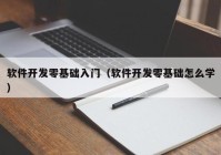 软件开发零基础入门（软件开发零基础怎么学）