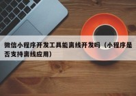 微信小程序开发工具能离线开发吗（小程序是否支持离线应用）